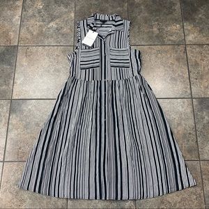 NEW! Women’s Who What Wear Striped Button Front Dress Size Small W/Tags